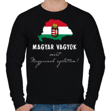 PRINTFASHION magyar vagyok - Férfi pulóver - Fekete férfi pulóver, kardigán