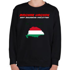 PRINTFASHION magyar vagyok - Gyerek pulóver - Fekete gyerek pulóver, kardigán
