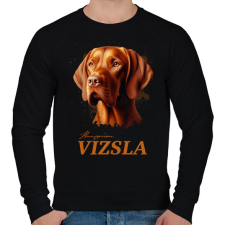 PRINTFASHION Magyar Vizsla - Férfi pulóver - Fekete férfi pulóver, kardigán
