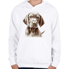 PRINTFASHION Magyar Vizsla - Gyerek kapucnis pulóver - Fehér
