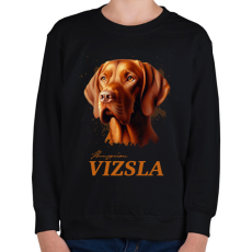 PRINTFASHION Magyar Vizsla - Gyerek pulóver - Fekete