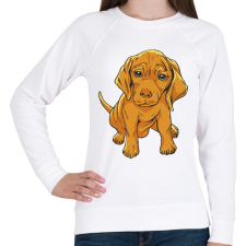 PRINTFASHION Magyar vizsla - Női pulóver - Fehér női pulóver, kardigán