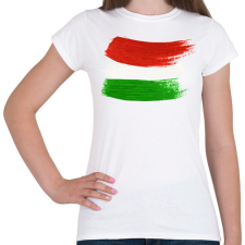 PRINTFASHION Magyar zászló - Női póló - Fehér női póló