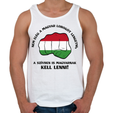 PRINTFASHION Magyarnak kell lenni! - Férfi atléta - Fehér