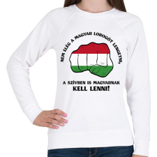 PRINTFASHION Magyarnak kell lenni! - Női pulóver - Fehér női pulóver, kardigán