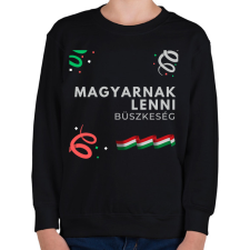 PRINTFASHION Magyarnak lenni - Gyerek pulóver - Fekete gyerek pulóver, kardigán