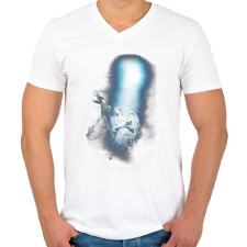 PRINTFASHION Magyarok Angyala - Férfi V-nyakú póló - Fehér férfi póló