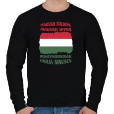 PRINTFASHION Magyaroknak párja nincsen - Férfi pulóver - Fekete
