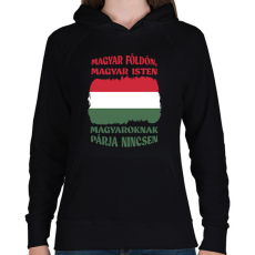 PRINTFASHION Magyaroknak párja nincsen - Női kapucnis pulóver - Fekete
