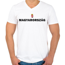PRINTFASHION Magyarország - Férfi V-nyakú póló - Fehér férfi póló