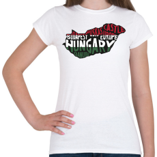 PRINTFASHION Magyarország szavak póló - Női póló - Fehér