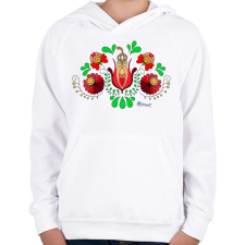 PRINTFASHION Magyaros - Gyerek kapucnis pulóver - Fehér gyerek pulóver, kardigán