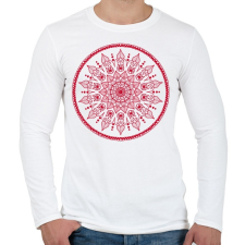 PRINTFASHION Magyaros mandala - Férfi hosszú ujjú póló - Fehér férfi póló