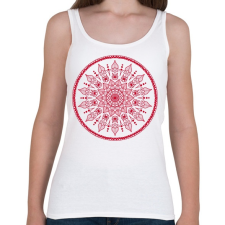 PRINTFASHION Magyaros mandala - Női atléta - Fehér női trikó