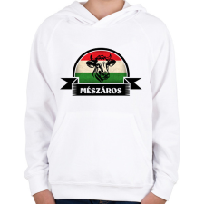PRINTFASHION Magyaros mészáros - Gyerek kapucnis pulóver - Fehér gyerek pulóver, kardigán