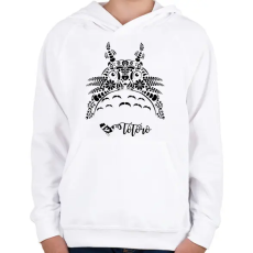 PRINTFASHION Magyaros Totoro - Gyerek kapucnis pulóver - Fehér
