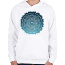 PRINTFASHION Maha Mrityunjaya Mantra - Gyerek kapucnis pulóver - Fehér gyerek pulóver, kardigán