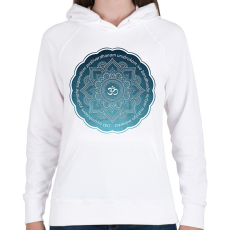 PRINTFASHION Maha Mrityunjaya Mantra - Női kapucnis pulóver - Fehér
