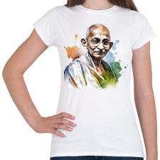 PRINTFASHION Mahatma Gandhi - Női póló - Fehér női póló