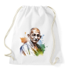 PRINTFASHION Mahatma Gandhi - Sportzsák, Tornazsák - Fehér