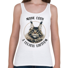 PRINTFASHION Maine Coon - Legjobb barát - Női atléta - Fehér női trikó