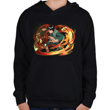 PRINTFASHION Maito Gai - Gyerek kapucnis pulóver - Fekete gyerek pulóver, kardigán