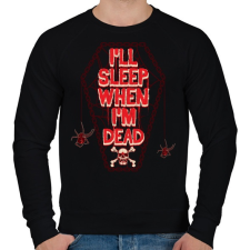 PRINTFASHION Majd alszom, ha meghaltam. - Férfi pulóver - Fekete férfi pulóver, kardigán