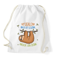 PRINTFASHION Majd ott leszünk - Sportzsák, Tornazsák - Fehér tornazsák