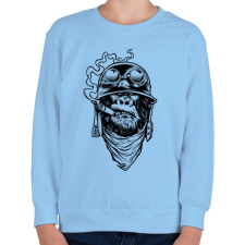 PRINTFASHION Majmok kora - Gyerek pulóver - Világoskék gyerek pulóver, kardigán