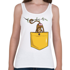 PRINTFASHION Majmos zsebminta - Női atléta - Fehér női trikó