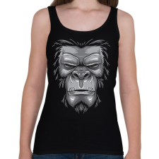 PRINTFASHION Majom arc - Női atléta - Fekete női trikó