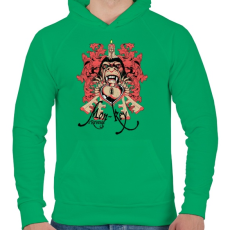 PRINTFASHION Majom bosszú - Férfi kapucnis pulóver - Zöld