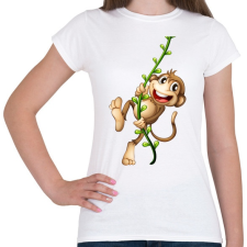 PRINTFASHION Majom - Női póló - Fehér női póló