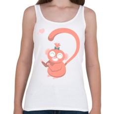 PRINTFASHION Majom szív - női - Női atléta - Fehér