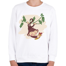 PRINTFASHION Majomfiú - Gyerek pulóver - Fehér