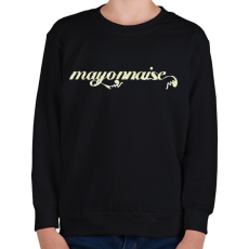 PRINTFASHION majonéz - Gyerek pulóver - Fekete