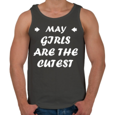 PRINTFASHION Májusi csajok a legcukibbak - Férfi atléta - Sötétszürke