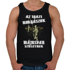 PRINTFASHION Májusi horgász - Férfi atléta - Fekete