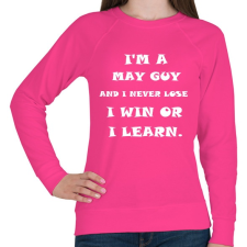 PRINTFASHION Májusi vagyok és nem veszítek hanem tanulok - Női pulóver - Fukszia női pulóver, kardigán
