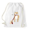 PRINTFASHION Makacs akita - Sportzsák, Tornazsák - Fehér