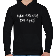 PRINTFASHION Make America Emo Again - Férfi kapucnis pulóver - Fekete férfi pulóver, kardigán