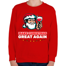 PRINTFASHION MAKE CHRISTMAS GREAT AGAIN 2 - Gyerek pulóver - Piros