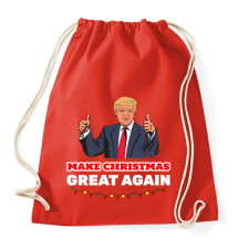 PRINTFASHION MAKE CHRISTMAS GREAT AGAIN - Sportzsák, Tornazsák - Piros tornazsák