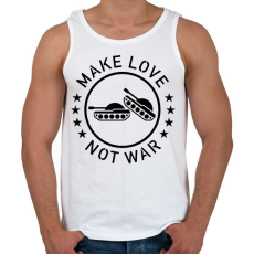 PRINTFASHION Make love, not war - Férfi atléta - Fehér