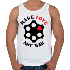 PRINTFASHION make love not war - Férfi atléta - Fehér