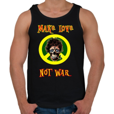 PRINTFASHION make love not war - Férfi atléta - Fekete atléta, trikó