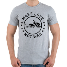PRINTFASHION Make love, not war - Férfi póló - Sport szürke