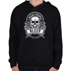 PRINTFASHION Make you - Gyerek kapucnis pulóver - Fekete
