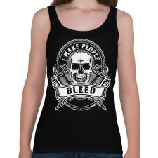 PRINTFASHION Make you - Női atléta - Fekete női trikó