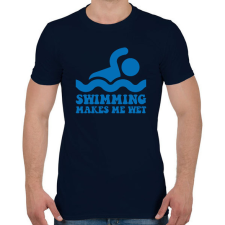 PRINTFASHION Makes me wet - Férfi póló - Sötétkék férfi póló